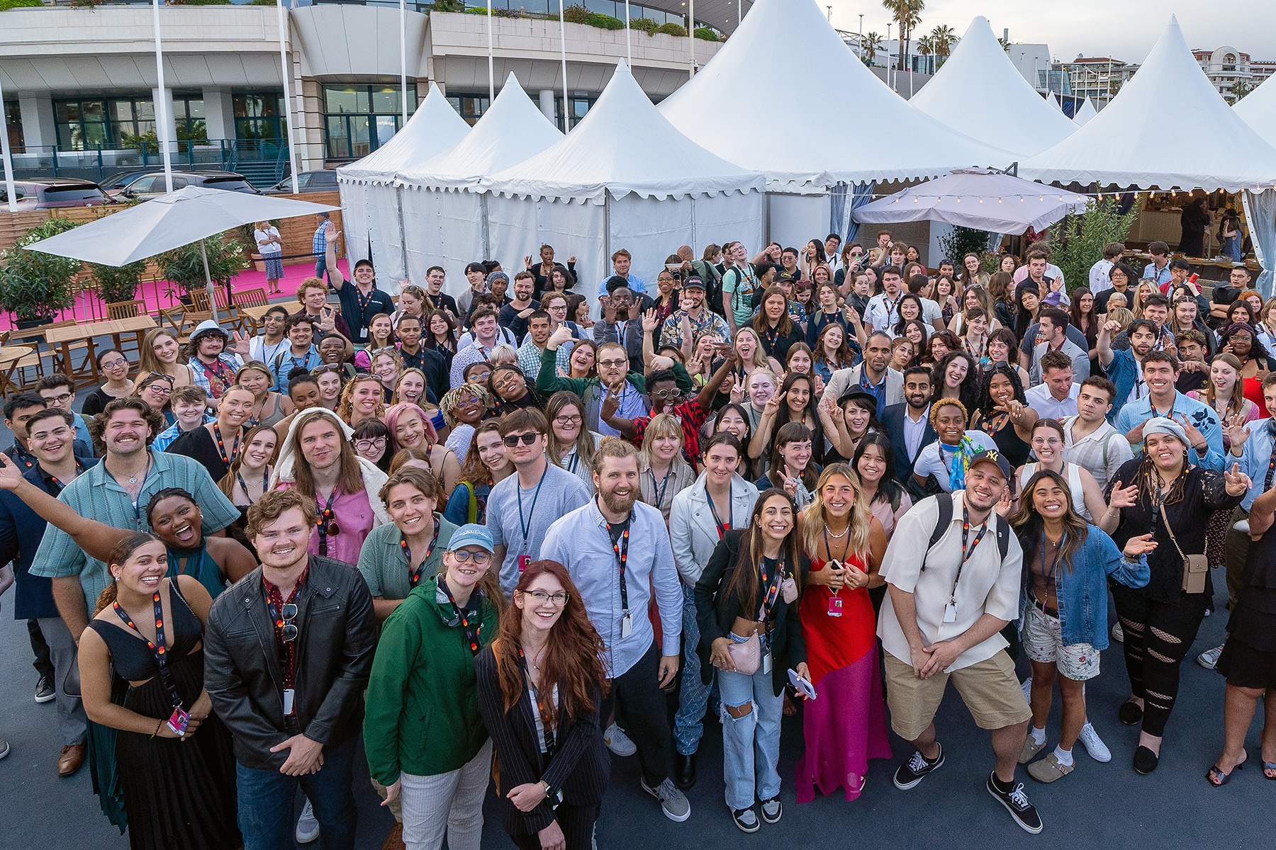 The American Pavilion student group at Cannes 2023.