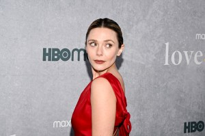 Elizabeth Olsen at the Los Angeles premiere of "Love & Death" held at the DGA Theater Complex on April 26, 2023 in Los Angeles, California. (Photo by Michael Buckner/Variety via Getty Images)