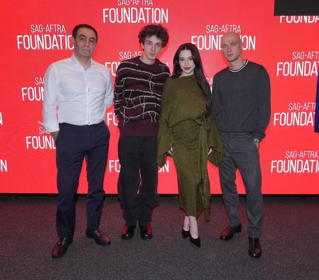 NEW YORK, NEW YORK - DECEMBER 03: (L-R) Karren Karagulian, Mark Eidelstein, Mikey Madison and Yuriy Borisov attend a SAG-AFTRA Foundation conversation for  "Anora" at SAG-AFTRA Foundation Robin Williams Center on December 03, 2024 in New York City. (Photo by John Nacion/Getty Images)