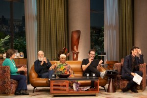 Dr. Lucy Jones, David Letterman, Luenell, Bill Hader, and John Mulaney at John Mulaney Presents: Everybody’s in LA for the Netflix is a Joke Festival at The Sunset Gower Studios on May 9, 2024 in Los Angeles, CA. Cr. Adam Rose/Netflix © 2024