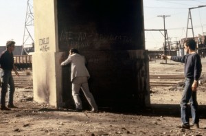 TO LIVE AND DIE IN L.A., William Petersen (l.), John Pankow (r.), 1985, (c)MGM/UA/courtesy Everett Collection