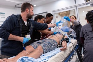 Robby and team work to pinpoint Nick’s condition. (Warrick Page/MAX)