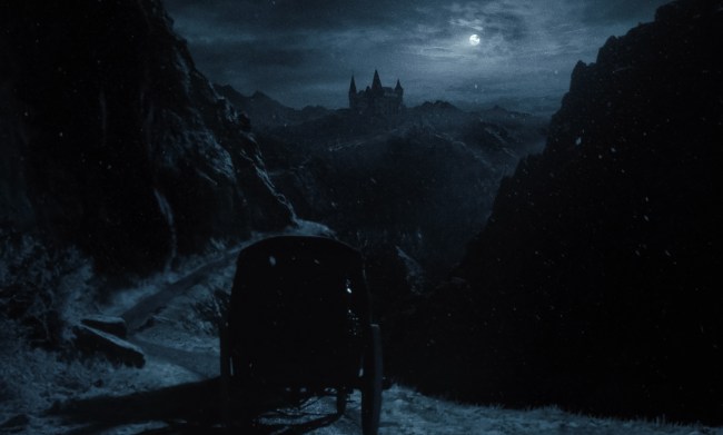 A carriage approaches Orlok’s castle in director Robert Eggers’ NOSFERATU, a Focus Features release.

Credit: Courtesy of Focus Features / © 2024 FOCUS FEATURES LLC