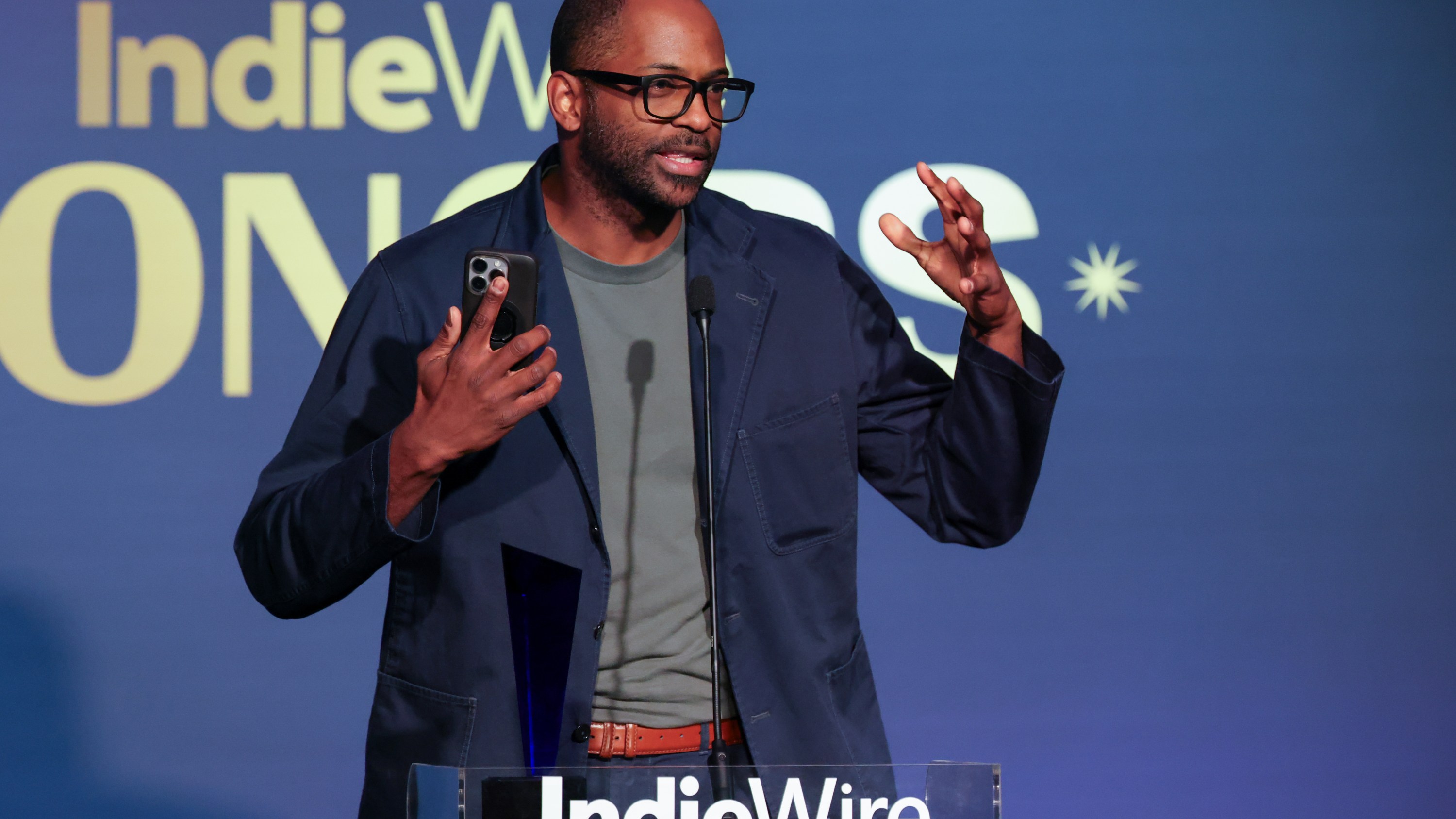 RaMell Ross accepts the Auteur Award for "Nickel Boys" onstage at the IndieWire Honors held at Citizen News on December 05, 2024 in Los Angeles, California.