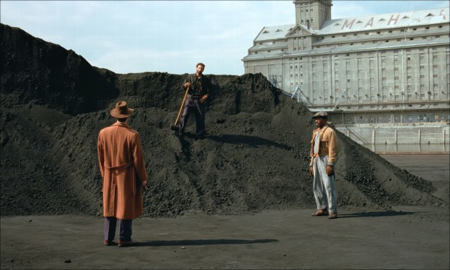 THE BRUTALIST, from left: Guy Pearce, Adrien Brody, Isaach De Bankole, 2024. © A24 / Courtesy Everett Collection